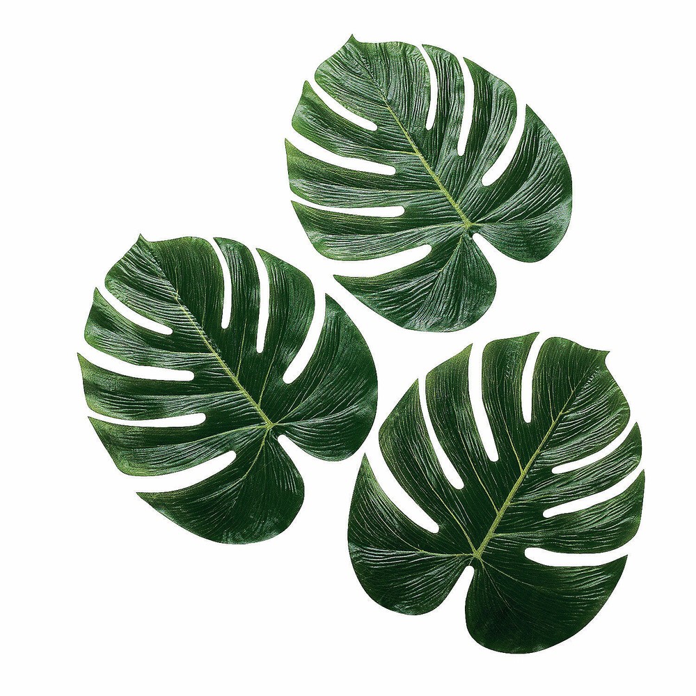 Large Artificial Monstera Leaves, Home Decor, 12 Pieces