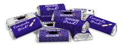 Class of 2025 Graduation Mini Candy Wrapper | Set of 60 Stickers | Purple Theme