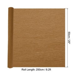 8.2ft Crepe Paper Roll, 1 Roll 20″ Width Paper Streamer Sheet, Brown
