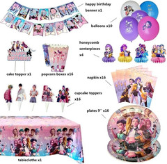 Kpop Demon Hunter Birthday Party Supplies and Decorations for 16 Guests – Banner