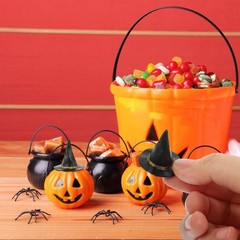 12PCS Mini Plastic Witch Hat Wizard Hats Props Halloween Party Favors DIY GIft