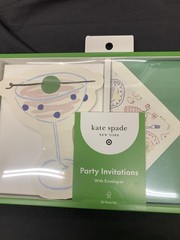 Kate Spade New York x Target 20 piece set (10 inv. & 10 Env) Party Invitations
