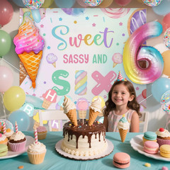 Sweet Sassy and Six Birthday Decorations for 6 Year Old Girl Birthday Party Deco