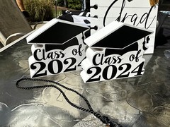 Large Lot 2024 Graduation Party Decorations-Black Gold Silver