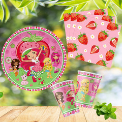 STRAWBERRY SHORTCAKE PARTY SUPPLIES BIRTHDAY DECORATION TABLEWARE THEME IDEAS
