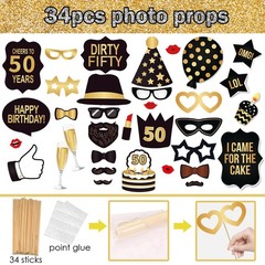 50th Birthday Inflatable Photo Booth Set Giant Selfie Frame Props Polyvinyl