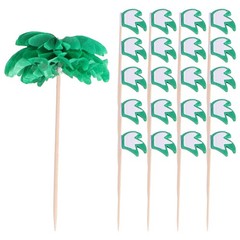 Coconut Palm Tree Cake Picks 50 Pcs Tropical Dessert and Fruit Toppers 3.94 I…