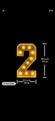 3ft Gold Light Up Marquee Number 1 Light, Foam Board Birthday Decor LETTER S
