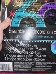 60th Birthday Room Decorating Kit 10 Pieces Party Supply