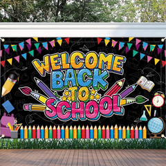 Welcome Back to School Banner, Multicolored, 72 X 43 Inch, Back to School Decora