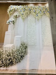 Floral Wedding Party Backdrop Reception Photo Background Banner Large 8×6′ New
