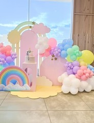 Pastel Rainbow Balloons Arch Garland Kit, Macaron Assorted Color Balloon Arch…