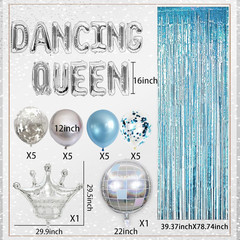 Blue Dancing Queen Birthday Decoration Dancing Queen Party Decorations Mamma Mia
