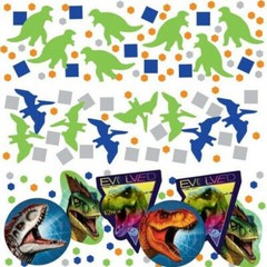 Jurassic World Award Ribbon & Confetti, Dino Hybrid Birthday Party Supplies Lot