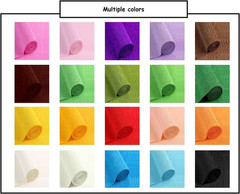 Crepe Paper Roll 8.2Ft Long 17 Inch Wide for Wedding Ceremony Various Large Fest