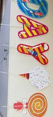 Happy Birthday indoor/outdoor yard signs – approximately 30 letters/ images
