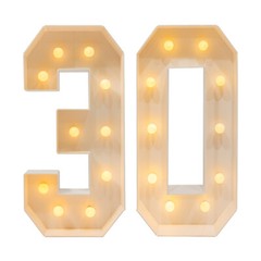 30th Birthday Decorations 3FT Marquee Light up Numbers 30 Birthday Number Lights