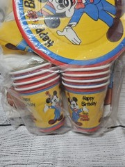 Disney Mickey Mouse BIRTHDAY Party Décor Set for 8 – Vintage – NEW Old STOCK