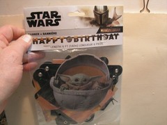 Star Wars Party Decorations Plates Baby Yoda Banner Tablecloth Etc. lot set.