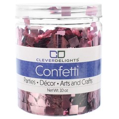 10oz Bulk 3/8 inch Metallic Pink Square Premium Shiny Foil Confetti for Parties