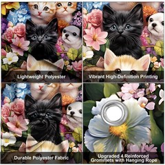 Front Door Covers Decorative, Spring Door Curtain 70.8 x 35.4 Inch for Porch,…
