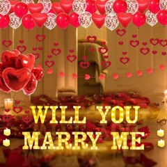 Will You Marry Me Light Up Letters Proposal Decorations, 14Pcs 6.3″ Sign with…