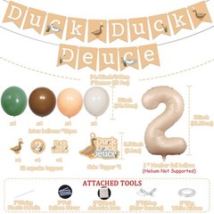 Mallard Duck 2nd Birthday Party Decorations Duck Duck Deuce Banner Backdrop C…