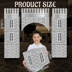 9 Pcs Medieval Party Decorations Knight Cardboard Castle Playhouse Large Medi…