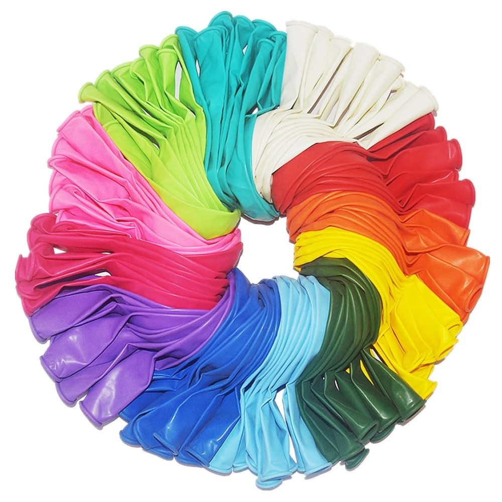Rainbow Balloons 12 Inch 400 Pack Assorted Colors Latex – Perfect for Parties