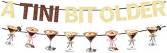 Martini Party Decorations Set for Adults, a Tini Bit Older Birthday Theme Kit wi