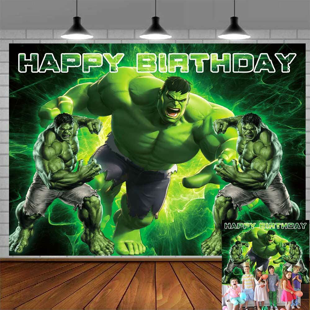 Hulk Superhero Party Supplies Birthday Backdrop Background Photography 7*5ft