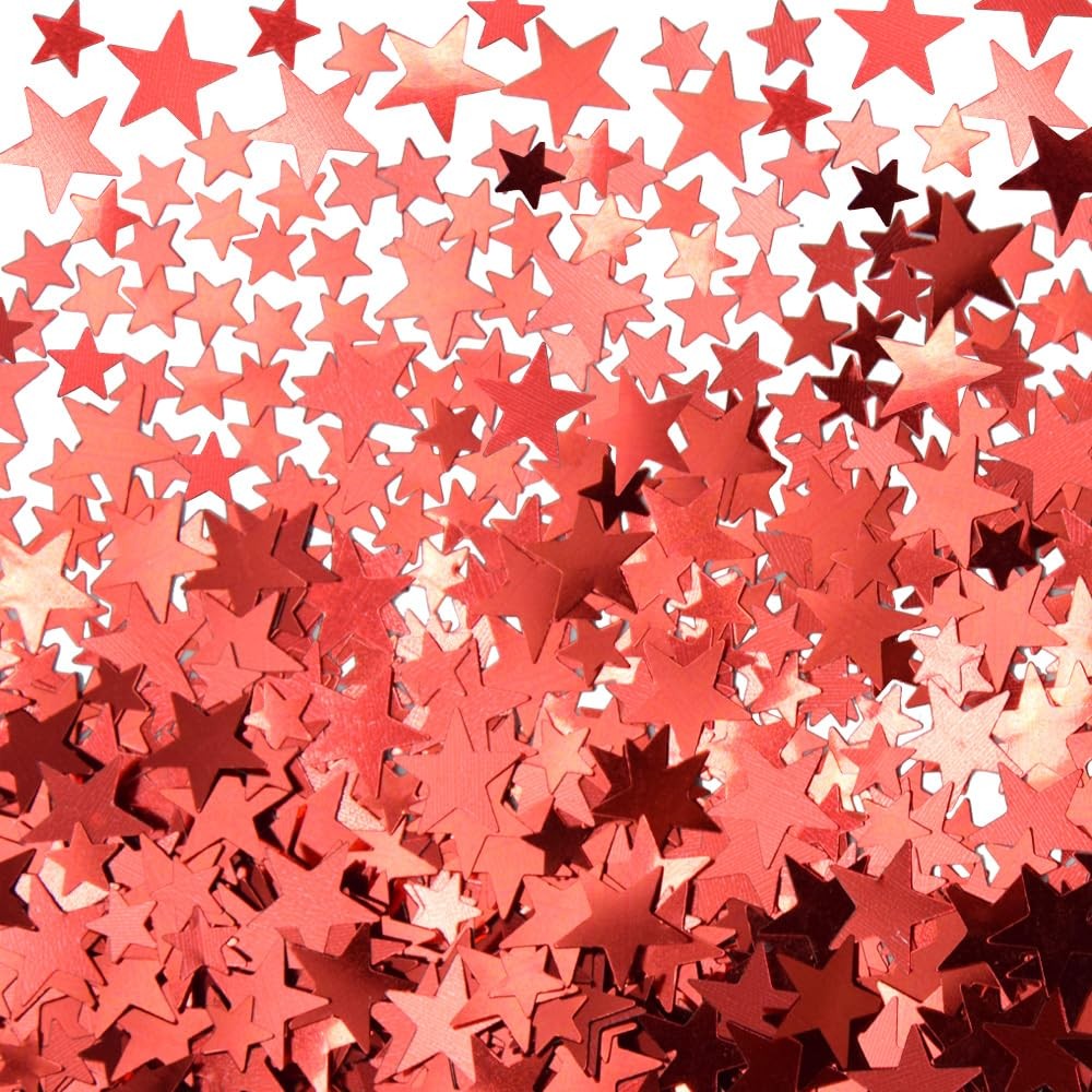 60g Star Confetti Metallic Foil Stars Table Sequin Halloween Party ZX/Red