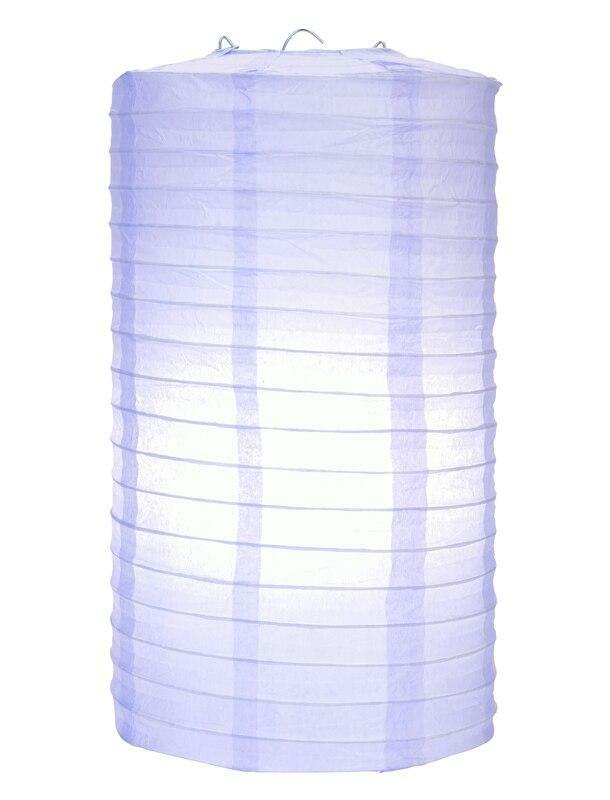 8″ Lavender Cylinder Paper Lantern