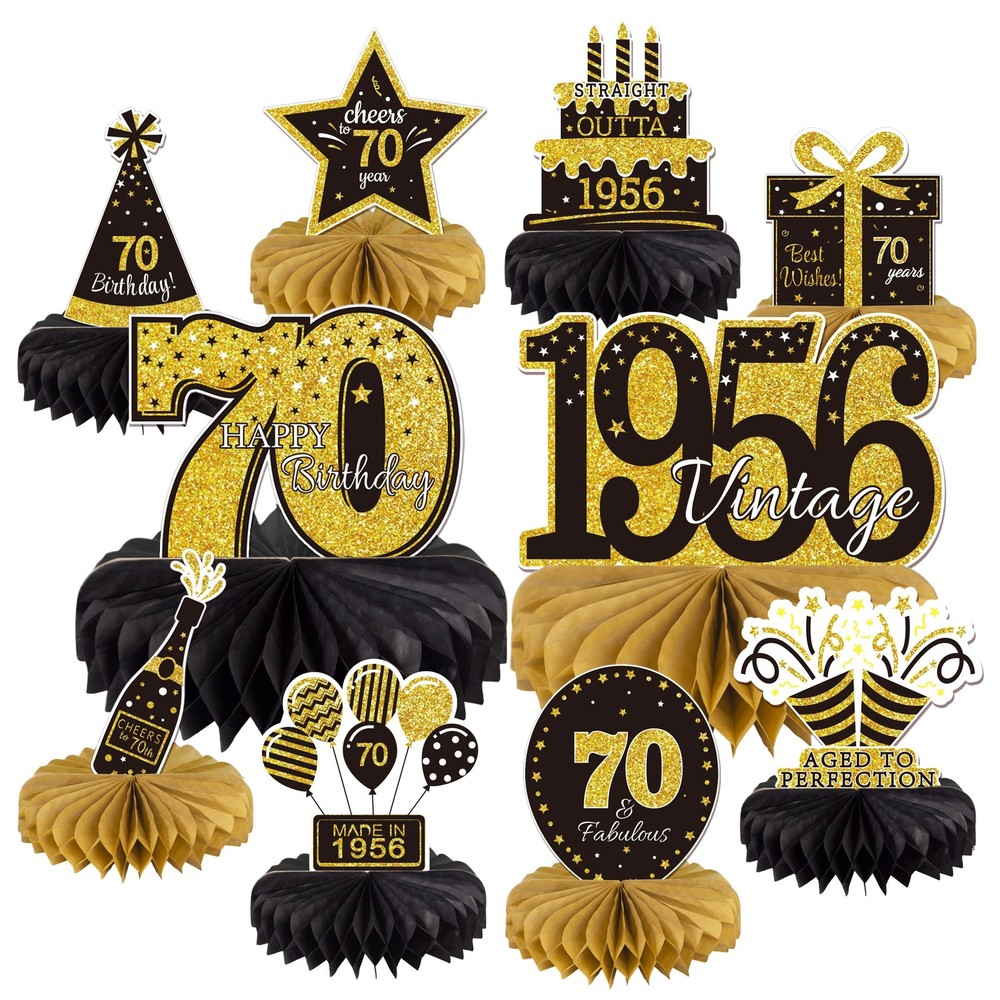 10PCS 70th Decorations Centerpieces for Table Decorations, 2026 Vintage 1956 …