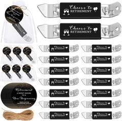 25 Retirement Party Favor Sets with Magnetic Bottle Openers and Tags