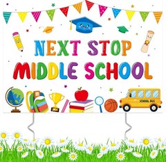 Celebrate with Style: 5th Grade Graduation Yard Sign – Next Stop Middle School!