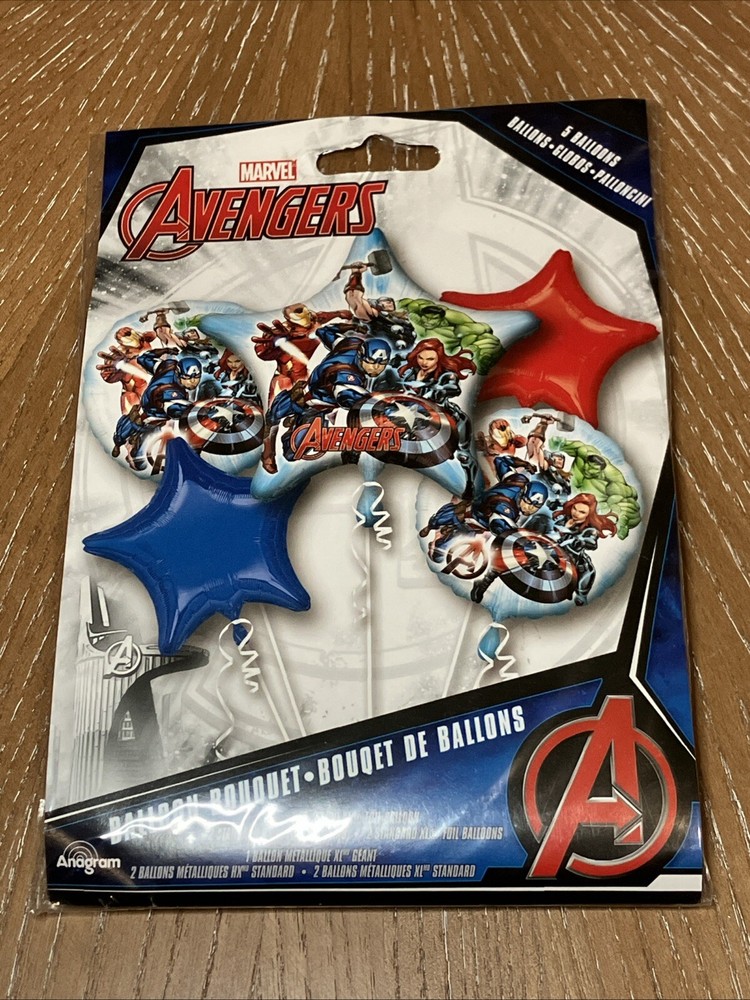 Avengers Balloon Bouquet 5pc Birthday Party Fun!