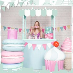 Classic Striped Carnival Awning Set – 4 Pcs for Fun Themed Events & Classrooms