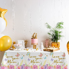 Mother’S Day Table Decorations, Happy Mother’S Day Disposable Tablecloth Waterpr