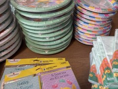 Buffet Dessert NEW Table Easter Paper Plates Napkins Party Supplies HUGE LOT bag