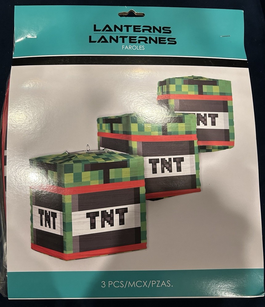 3 Pc TNT 9.5” Pixel Party Lanterns – NEW!