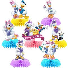 Daisy Duck Honeycomb Centerpieces Table Toppers Decore for Birthday Party Decor