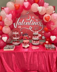 Mocsicka Happy Valentine’s Day Backdrop Banner 70.8×43.3 inch, Red