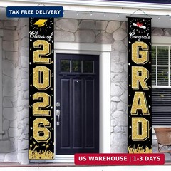 2026 Graduation Decorations, Graduation Banner Class of 2026, Hanging Congratula