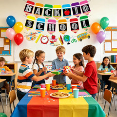 Back to School Decorations Banner for Classroom Teacher Office | First Day of Sc