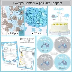 697 Piece Blue Elephant Baby Shower Decorations for Boy Kit – It’S a BOY Pre-Str