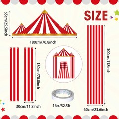 4 Pcs Carnival Circus Tent Decorations Carnival Entryway Door Party Decor Awn