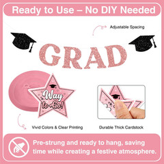Pink Graduation Decorations 2026, Pink Graduation Party Decorations