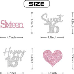 Sweet 16 Centerpiece Sticks – Sweet Sixteen Sign Table Decor Centerpieces – Happ