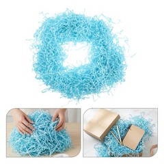 Crepe Paper Filler Box Crinkle Blue Shredded Gift Basket Fillers